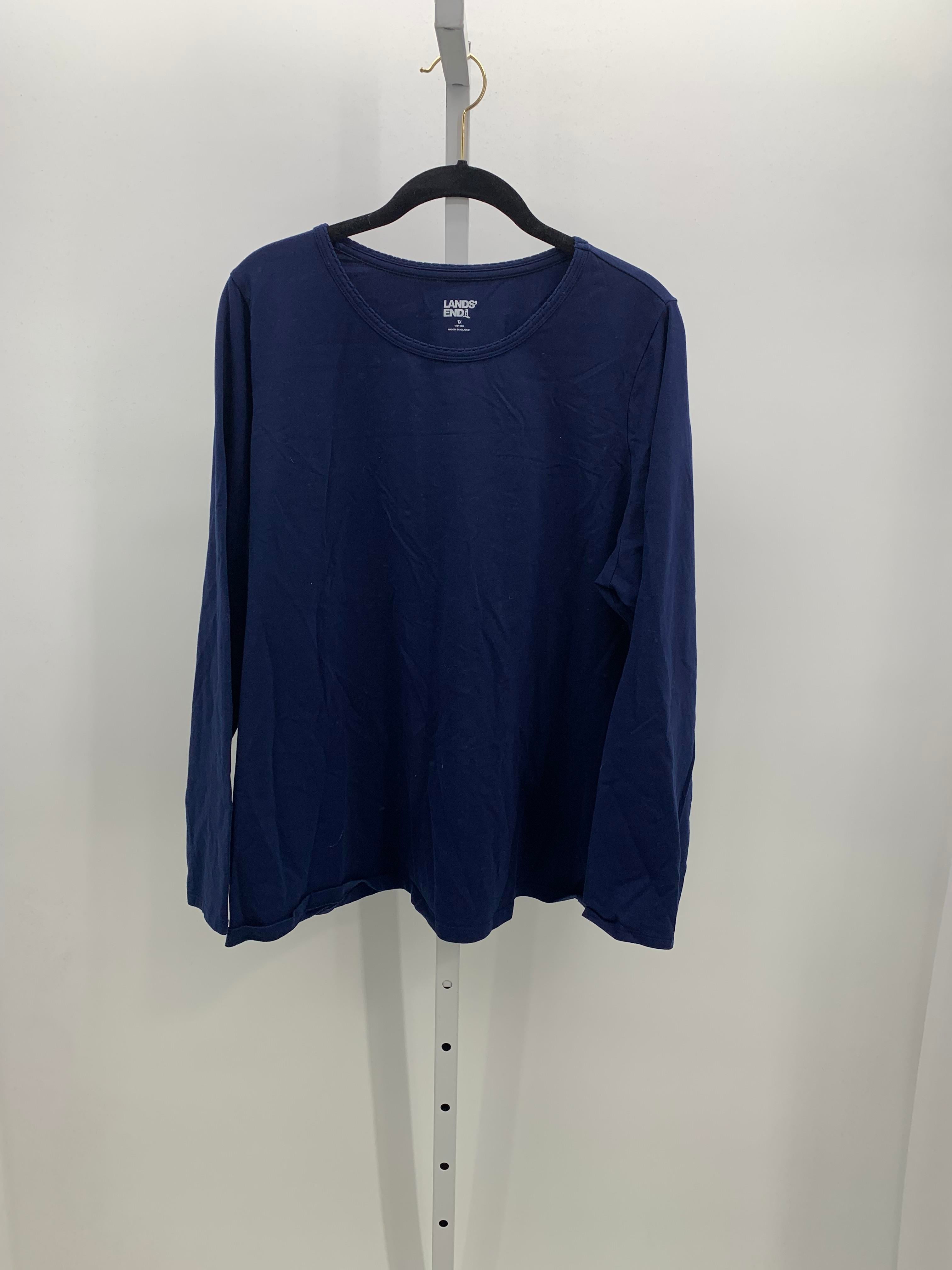 Lands End Size 1X Womens Long Sleeve Shirt