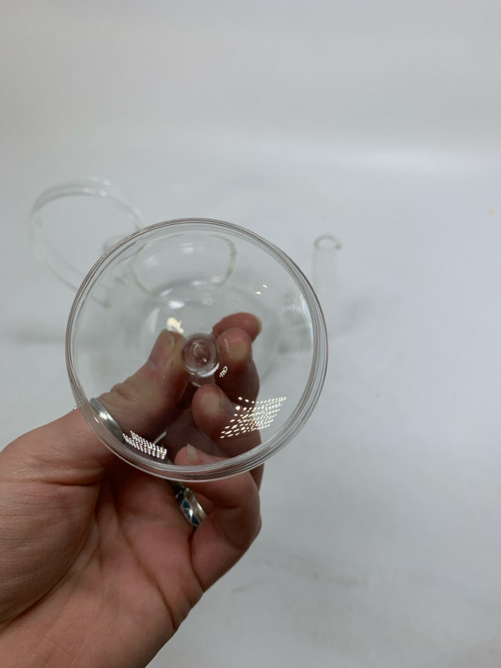 CLEAR GLASS EASY EXOTIC TEA POT.