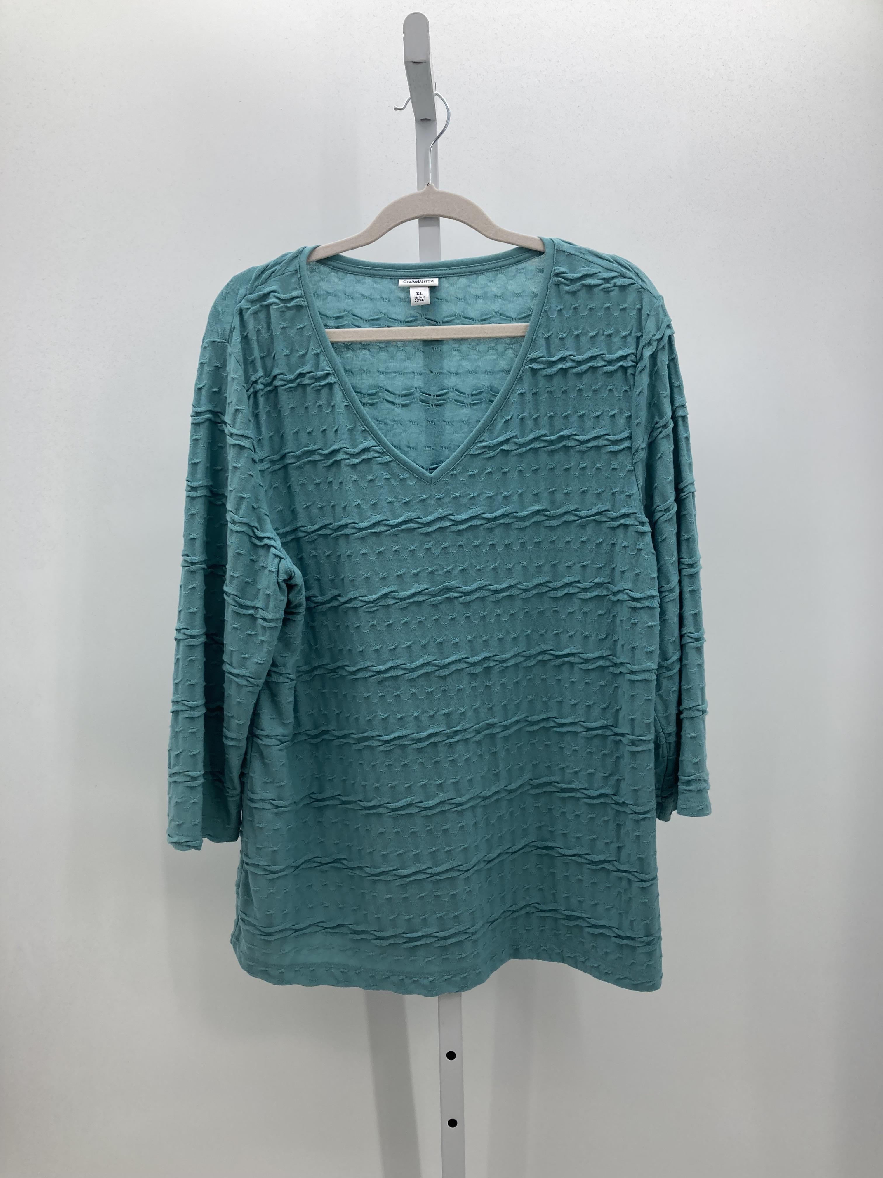 Croft & Barrow Size Extra Large Misses 3/4 Sleeve Shirt