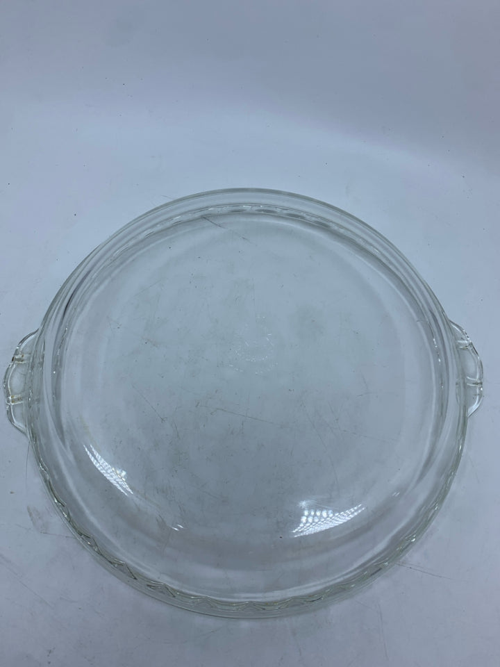 PYREX CLEAR GLASS PIE BAKING DISH.