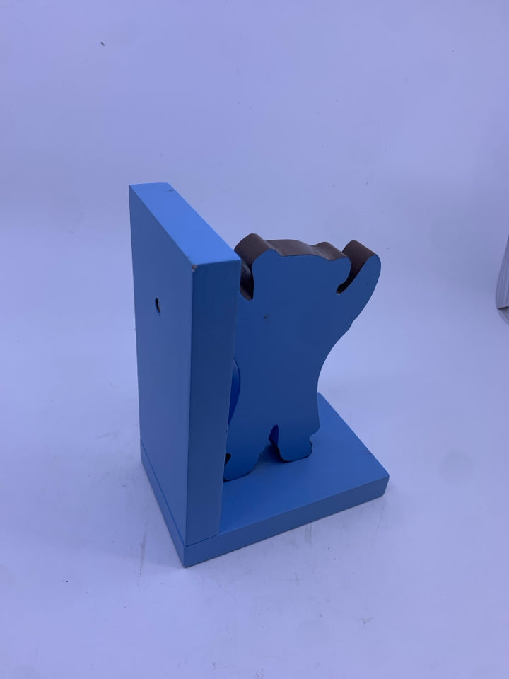 2PC BLUE TEDDY BEAR BOOKENDS- TATUTINA.