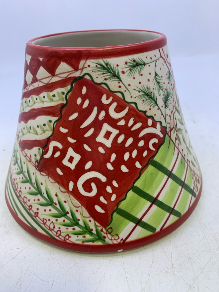 HOLIDAY PATCHWORK JAR CANDLE SHADE