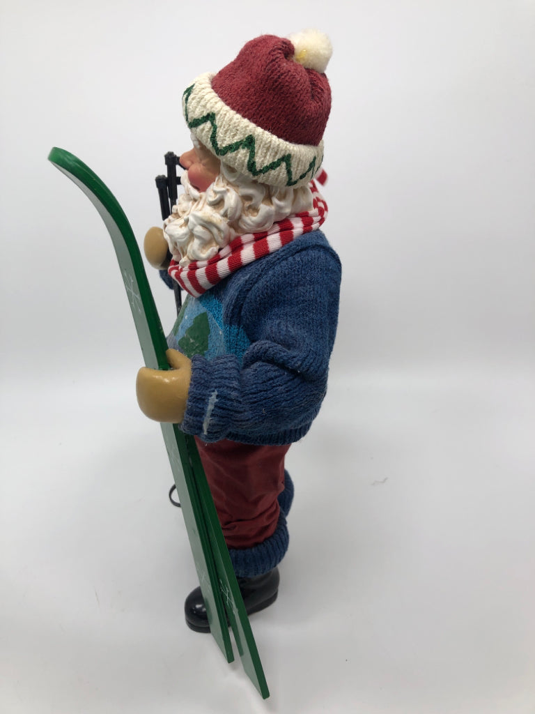 STANDING SANTA W/SKIIS DECOR.