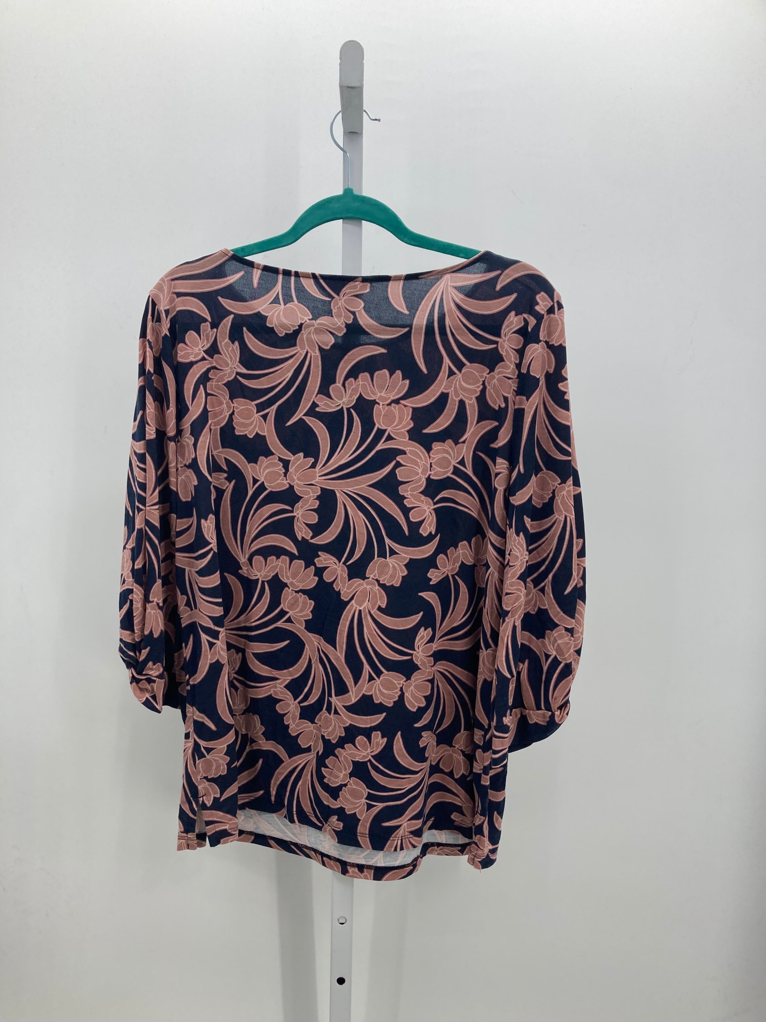 Liz Claiborne Size Large Misses 3/4 Sleeve Shirt