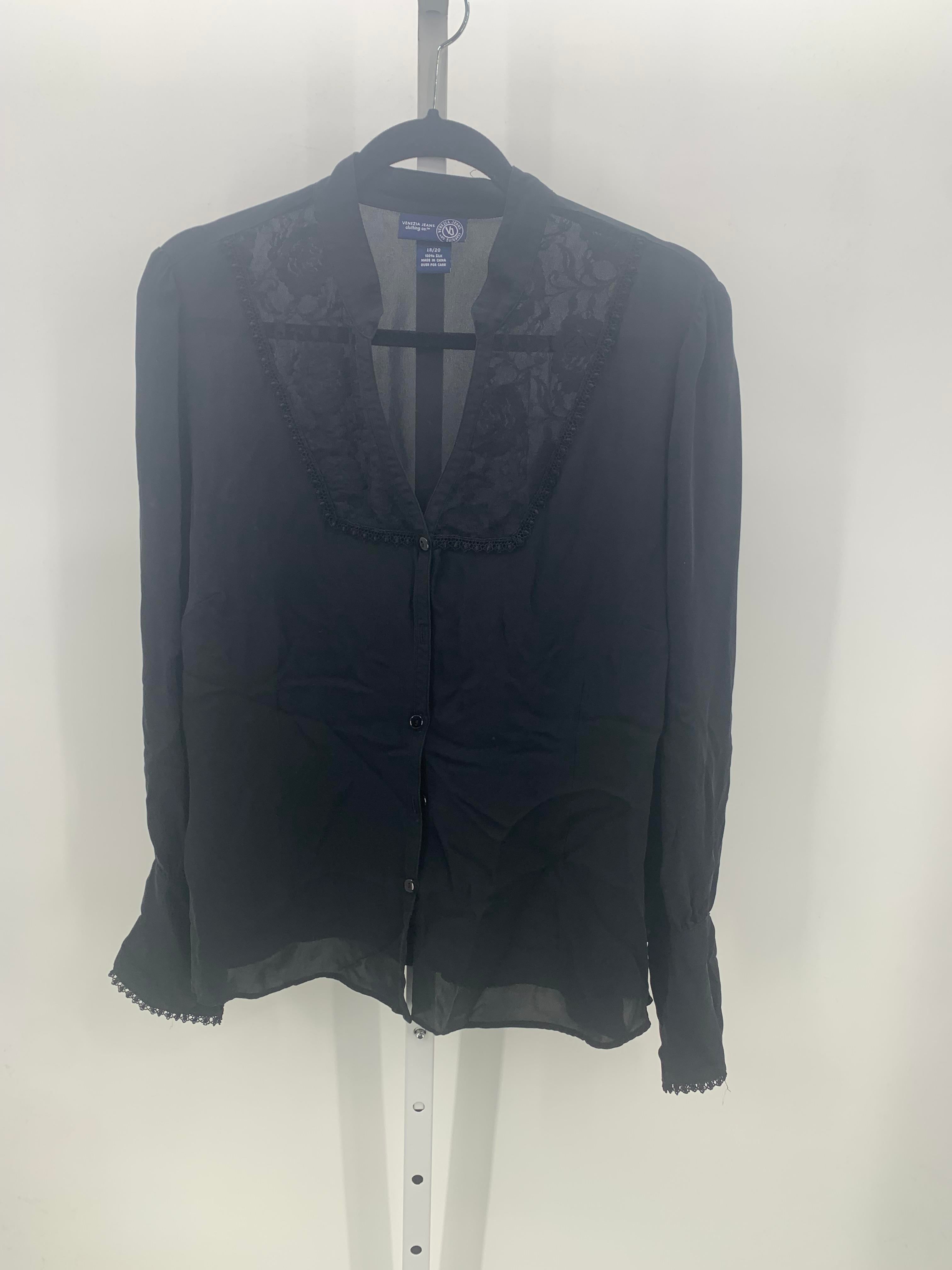 Venezia Size 18/20 W Womens Long Sleeve Shirt