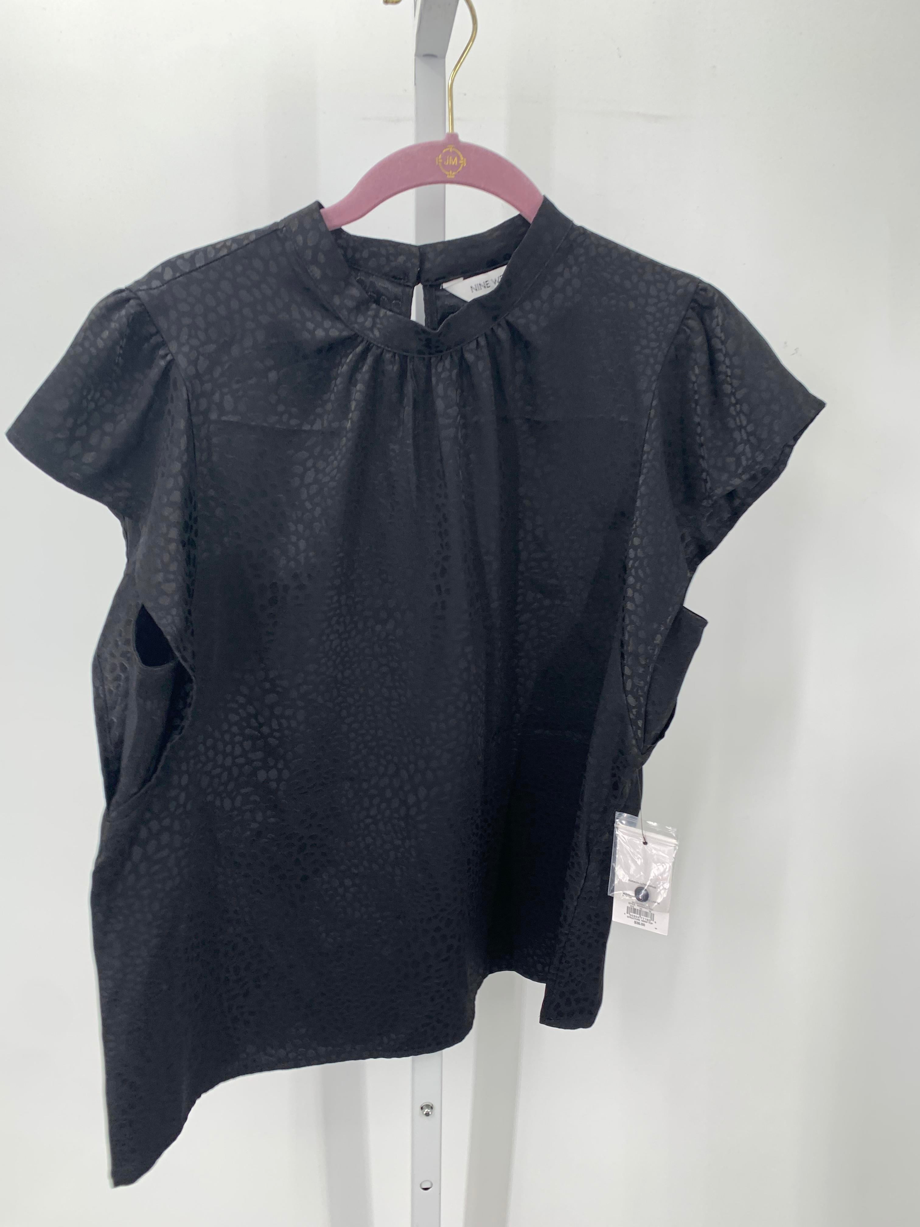 Nine West Size Large Misses Short Sleeve Shirt