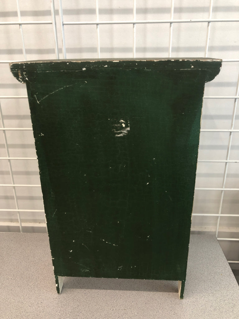 SNOWMAN PAINTED SMALL WOOD CABINET.