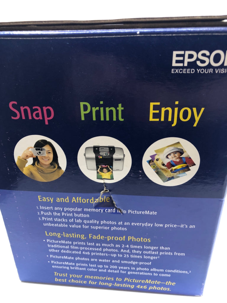 NIB EPSON PICTURE MATE PERSONAL PHOTO LAB.