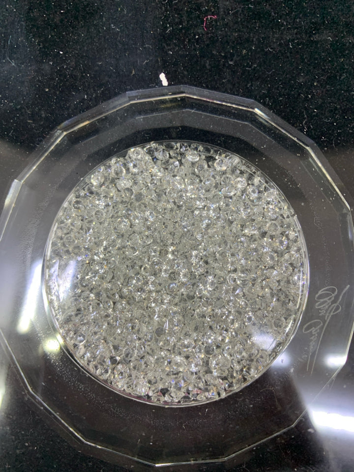 NIB OLEG CASSINI 10" DIAMOND BOWL.