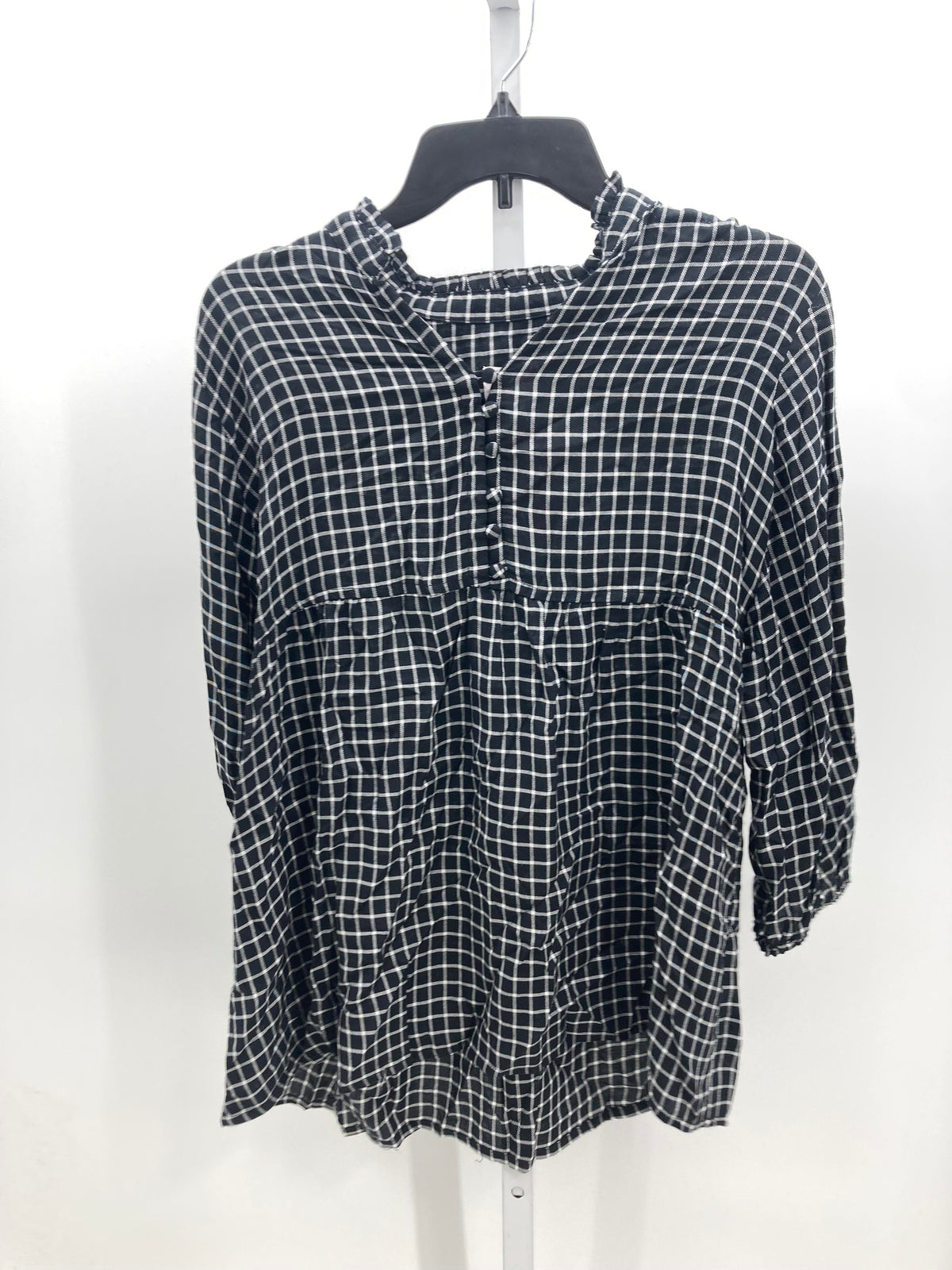 Isabel Blk/Wht Size Medium Maternity 3/4 Sleeve Shirt