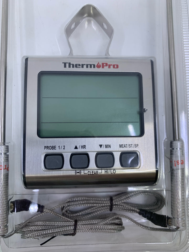 NEW THERMPRO PROLONG DUAL PROBE DITGITAL GRILL BBQ FOOD OVEN SMOKER.