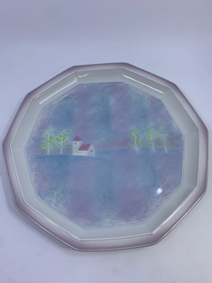 VISTA EVENING SKY PLATE W/SOFT PASTELS.