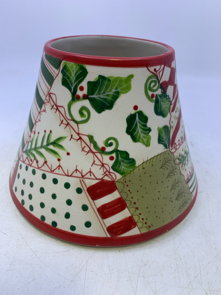 HOLIDAY PATCHWORK JAR CANDLE SHADE