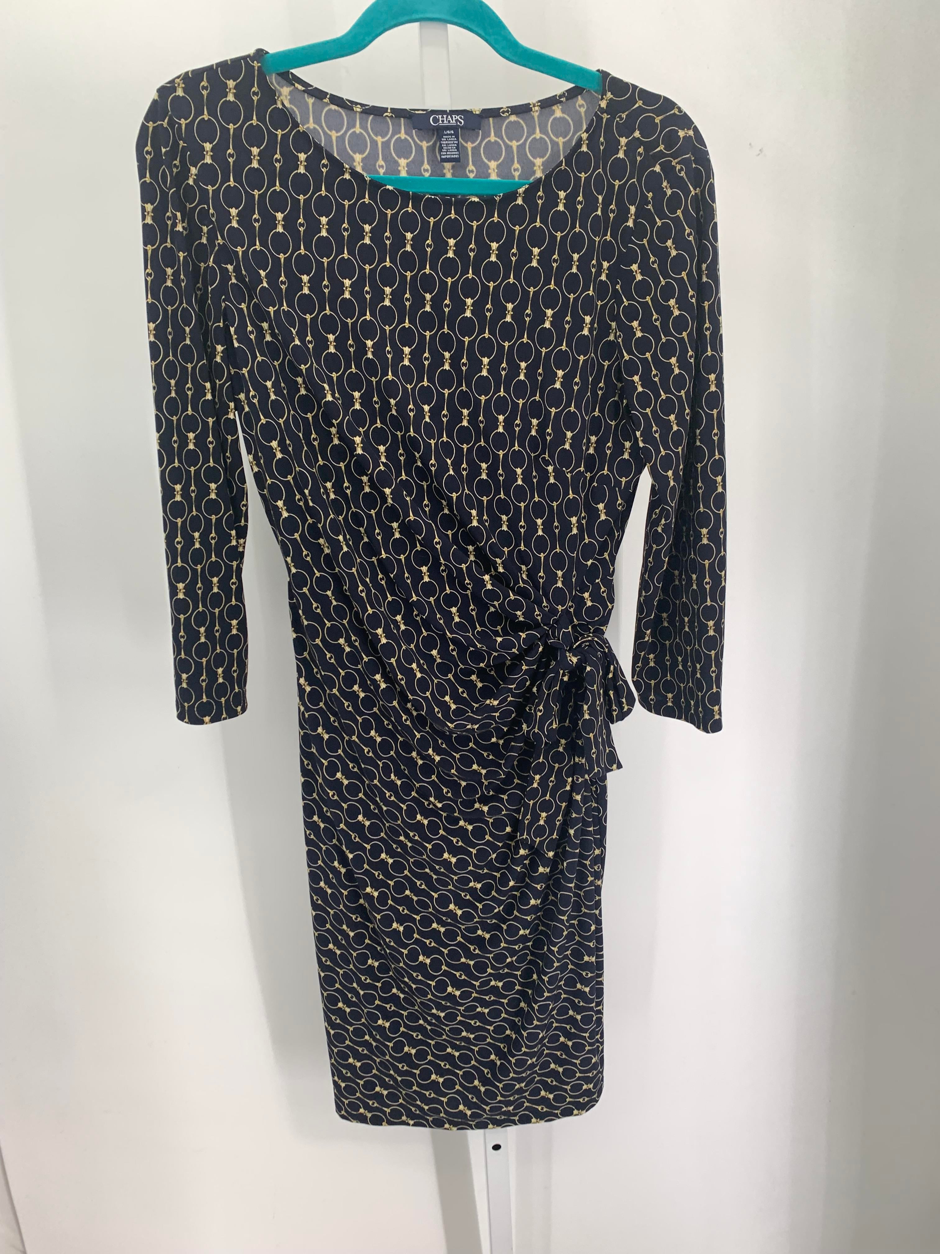 Chaps Size Large Misses 3/4 Sleeve Dress