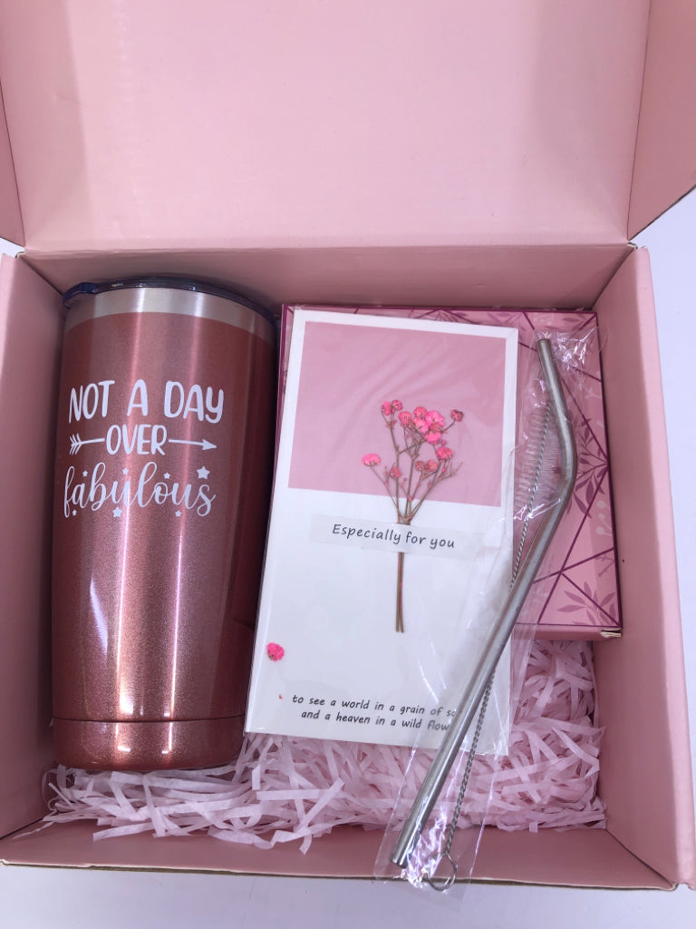 NIB BEST WISHES FOR YOU TUMBLER & TRINKET TRAY GIFT SET.