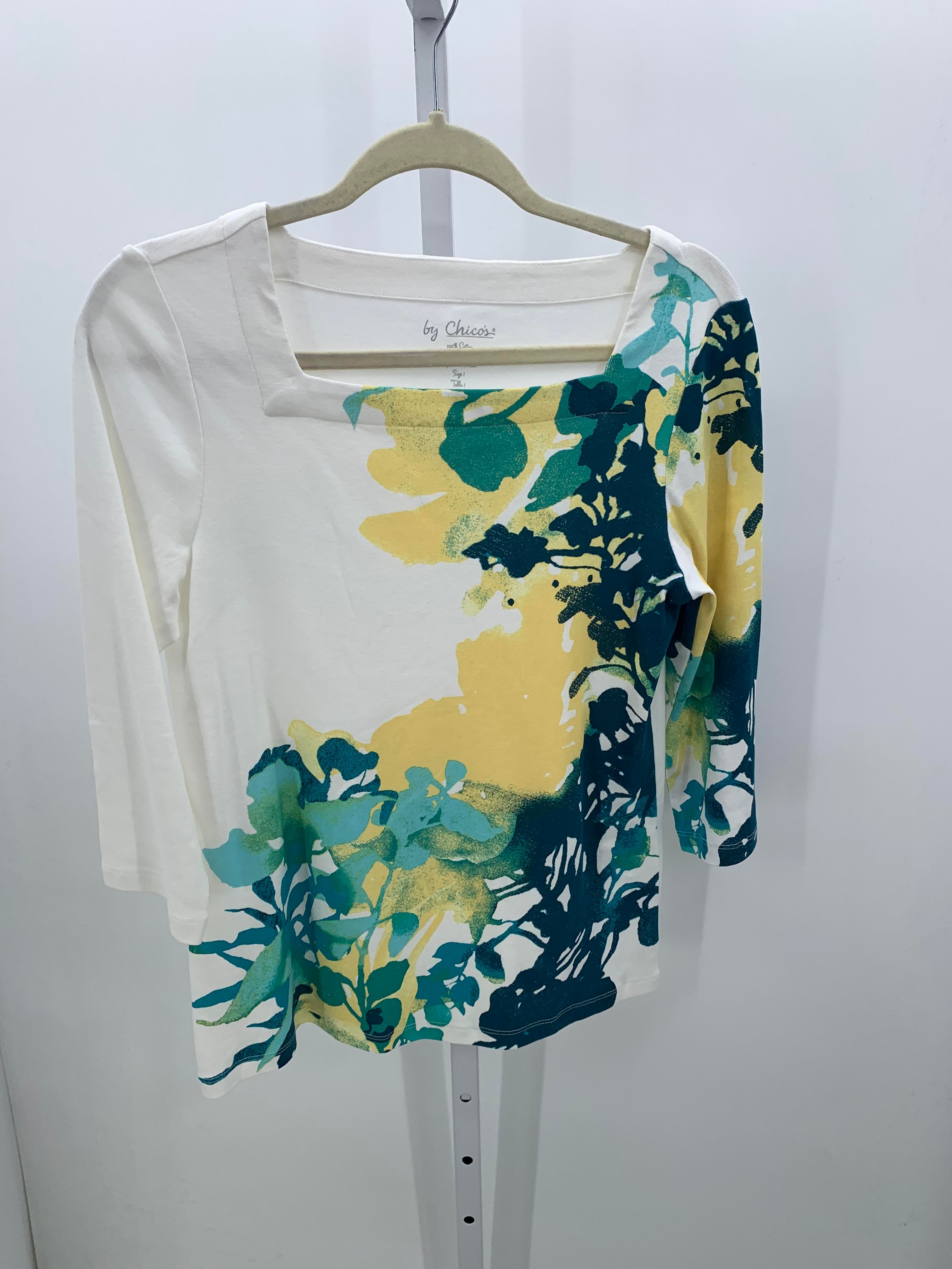 Chico's Size Small Misses 3/4 Sleeve Shirt