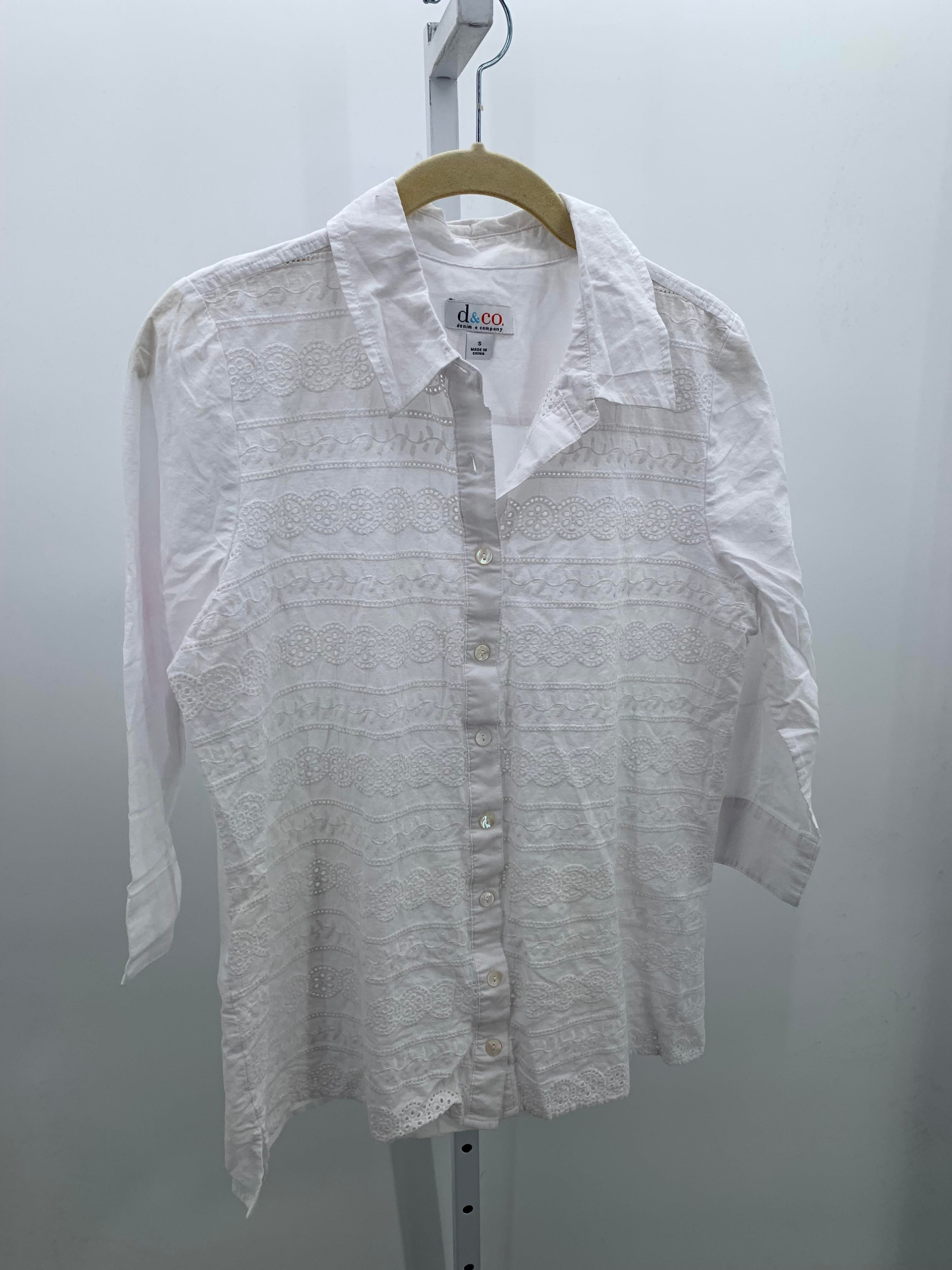 d & co. Size Small Misses 3/4 Sleeve Shirt