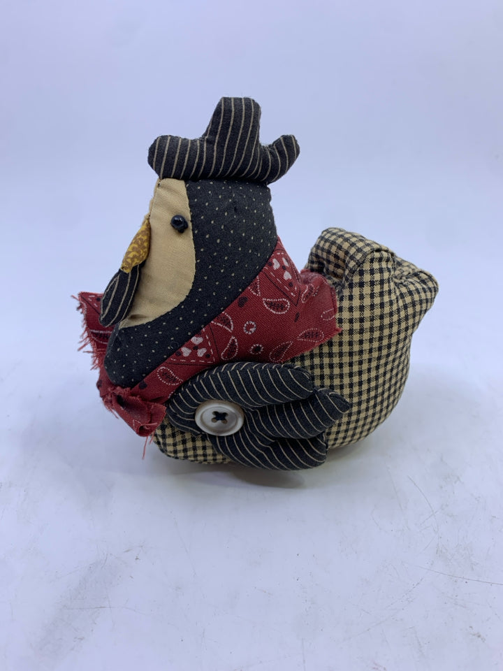 PLUSH ROOSTER FIGURE.