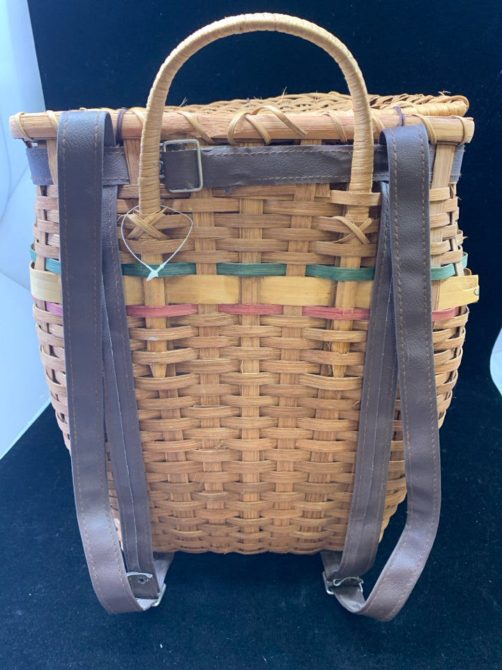 WICKER FISHING CREEL BASKET.