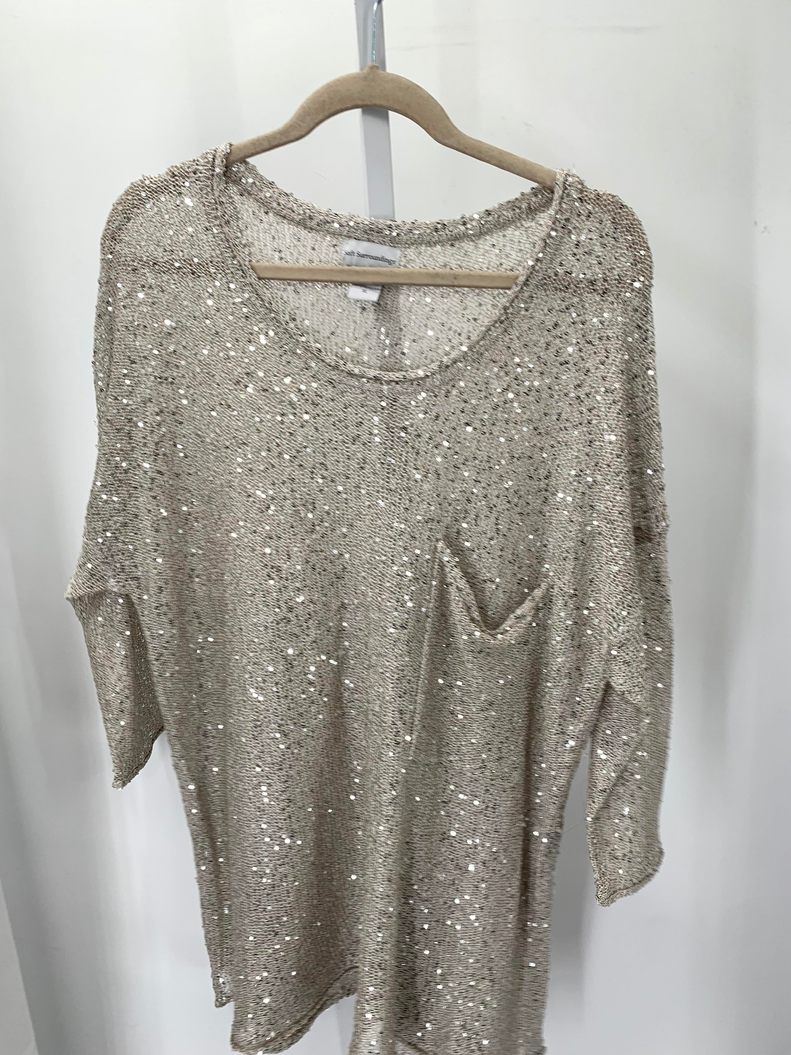 Soft Stags Size Extra Large Misses 3/4 Sleeve Sweater