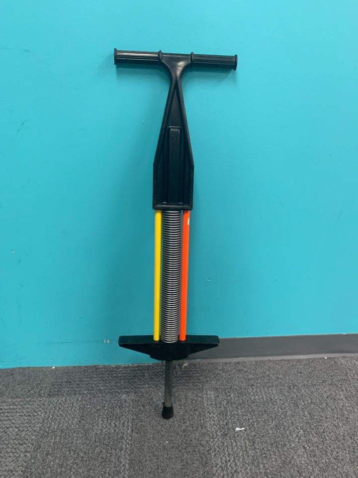 Kid Starts Pogo Roo Pogo Stick Jumping Stick Yellow and Red