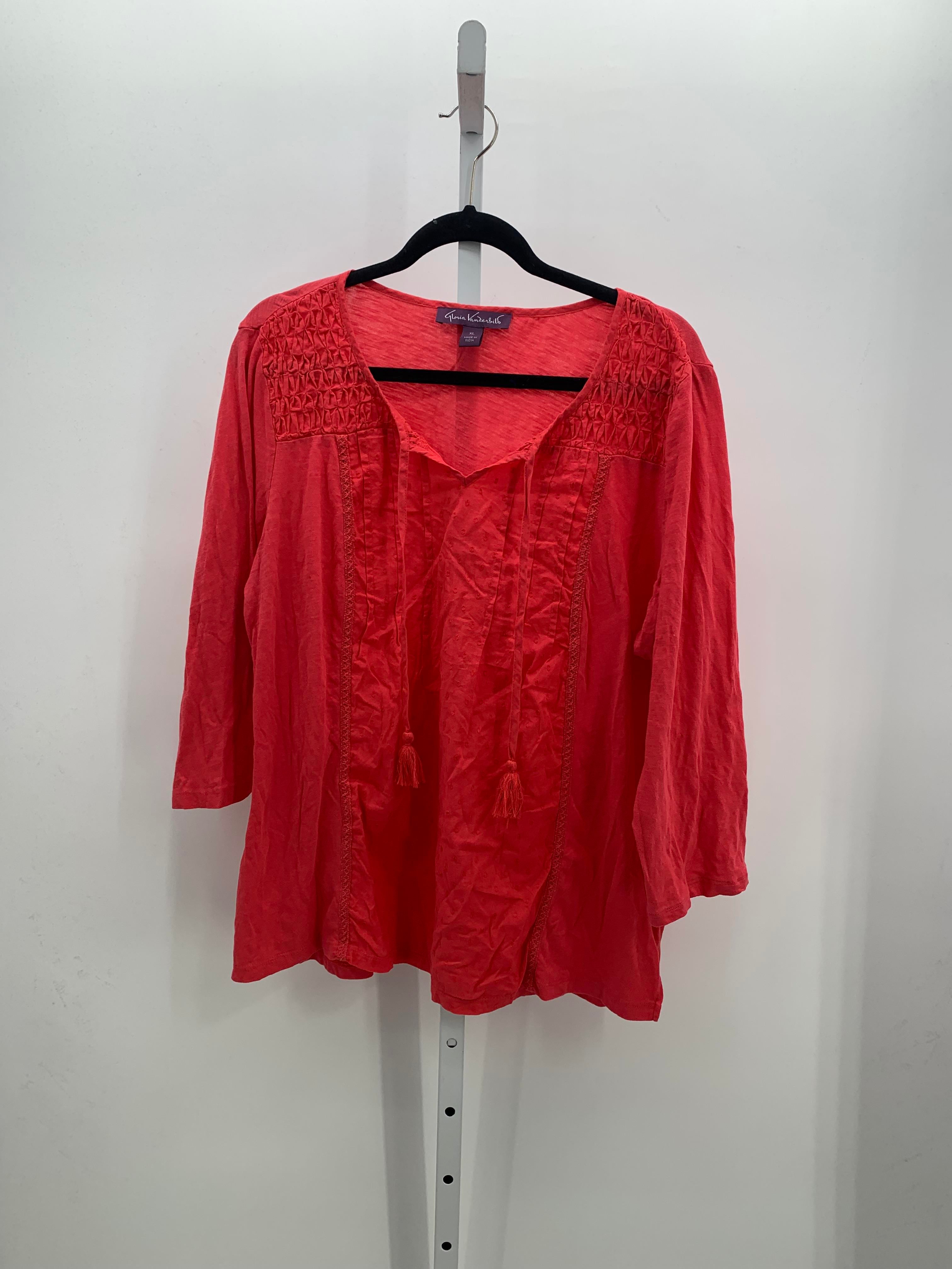 Gloria Vanderbilt Size Extra Large Misses 3/4 Sleeve Shirt