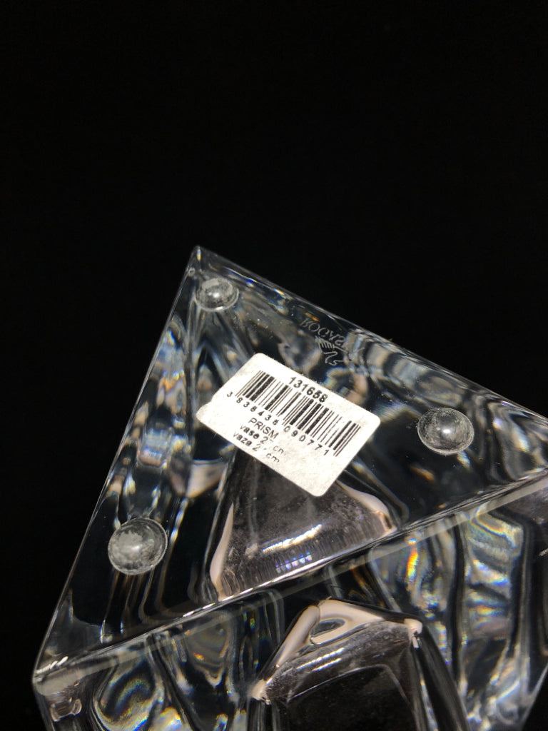 ROGASKA ANGLED CRYSTAL VASE.