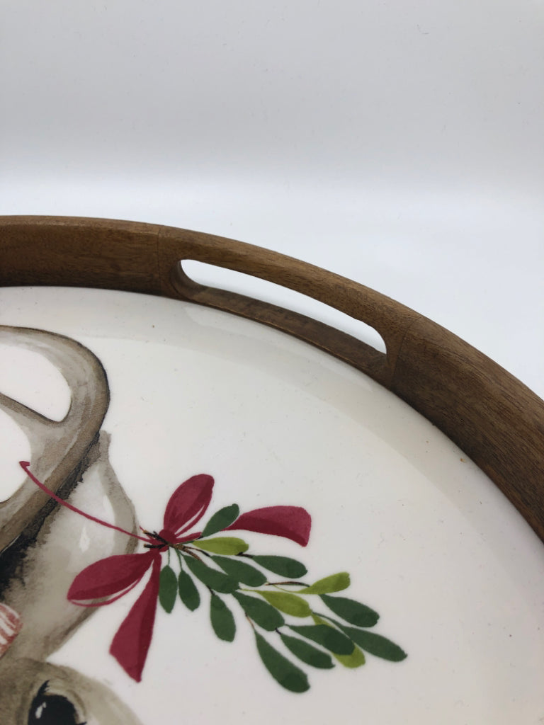 NWT FESTIVE REINDEER TRAY.