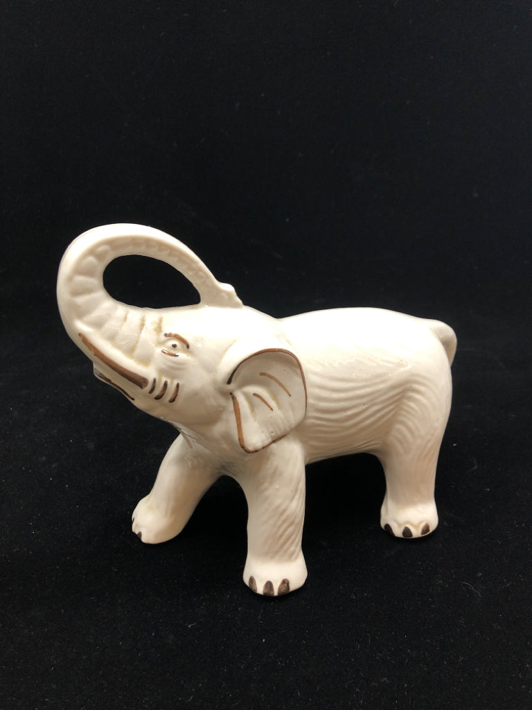 CERAMIC WHITE & GOLD ELEPHANT.