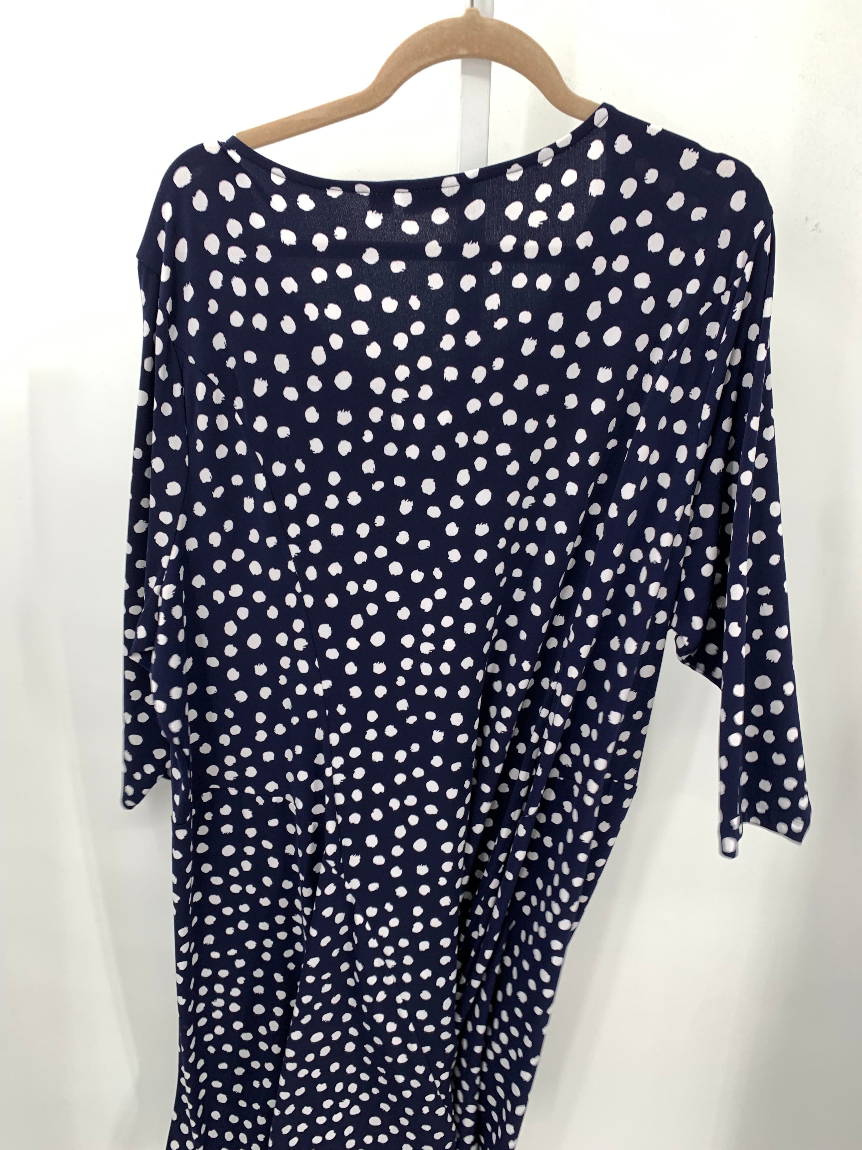 Susan Graver Size 3X Womens 3/4 Sleeve Dress