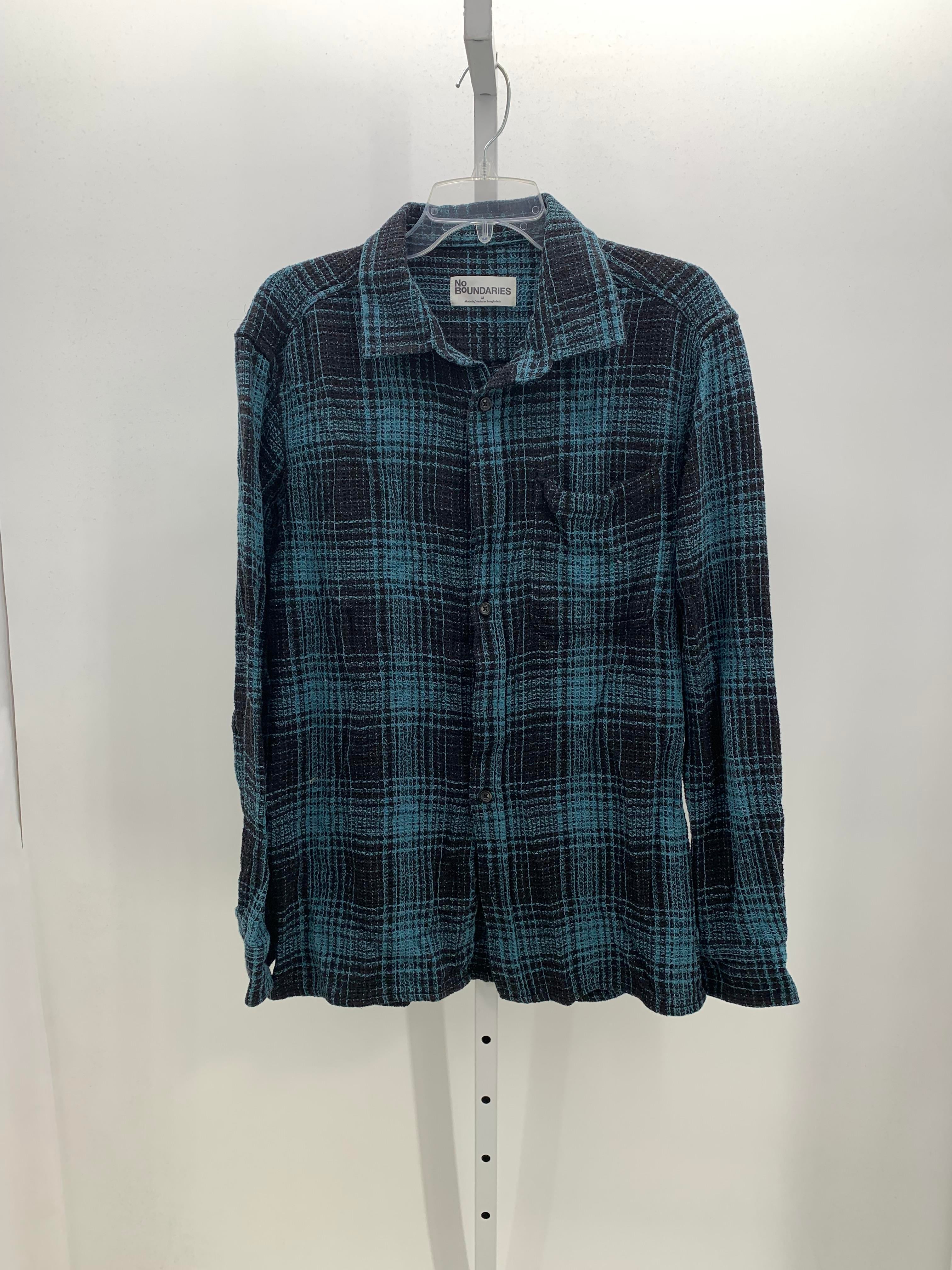 NEW BLACK PLAID BTN DOWN