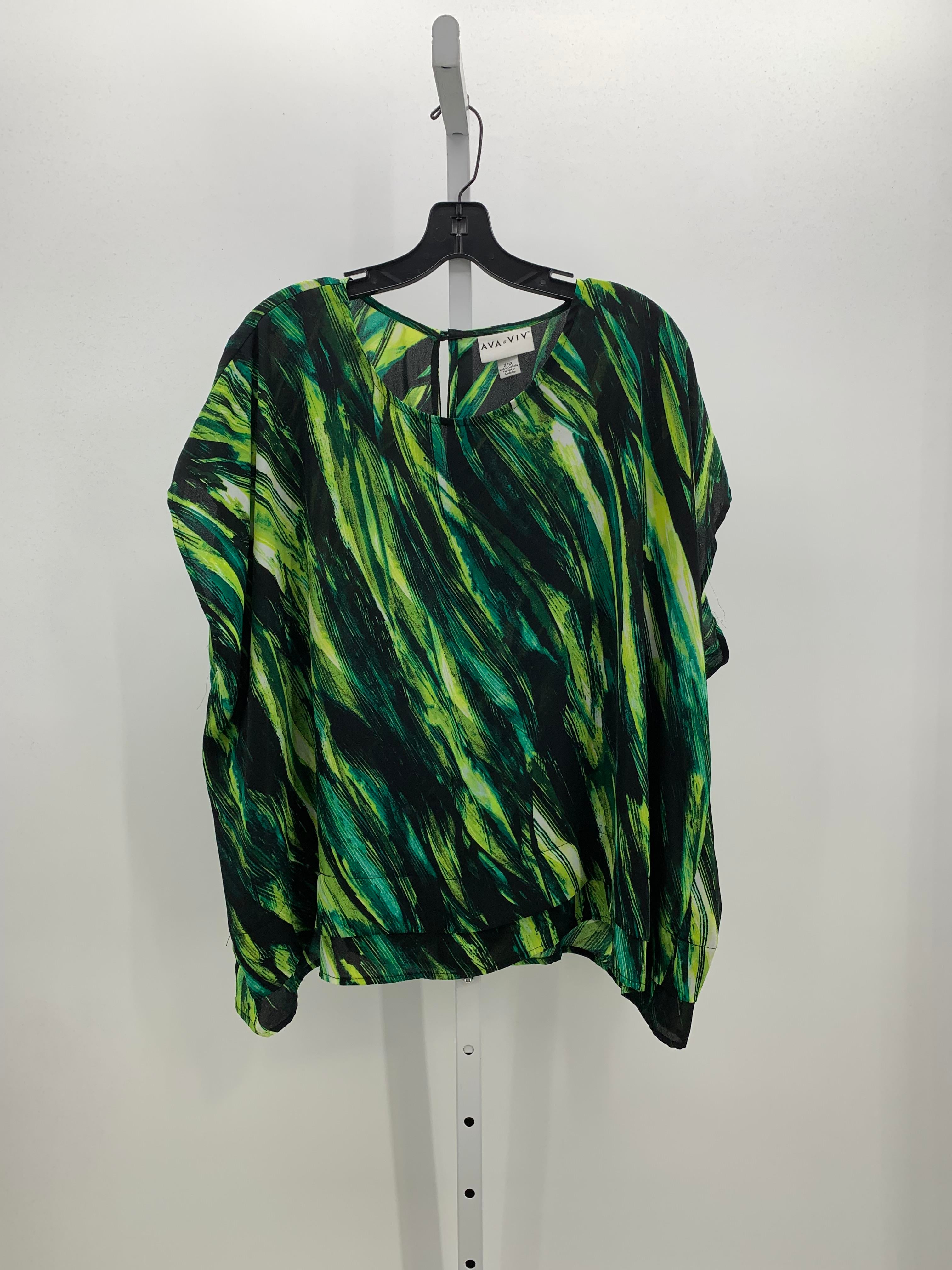Ava & Viv Size 1X Womens Short Sleeve Shirt