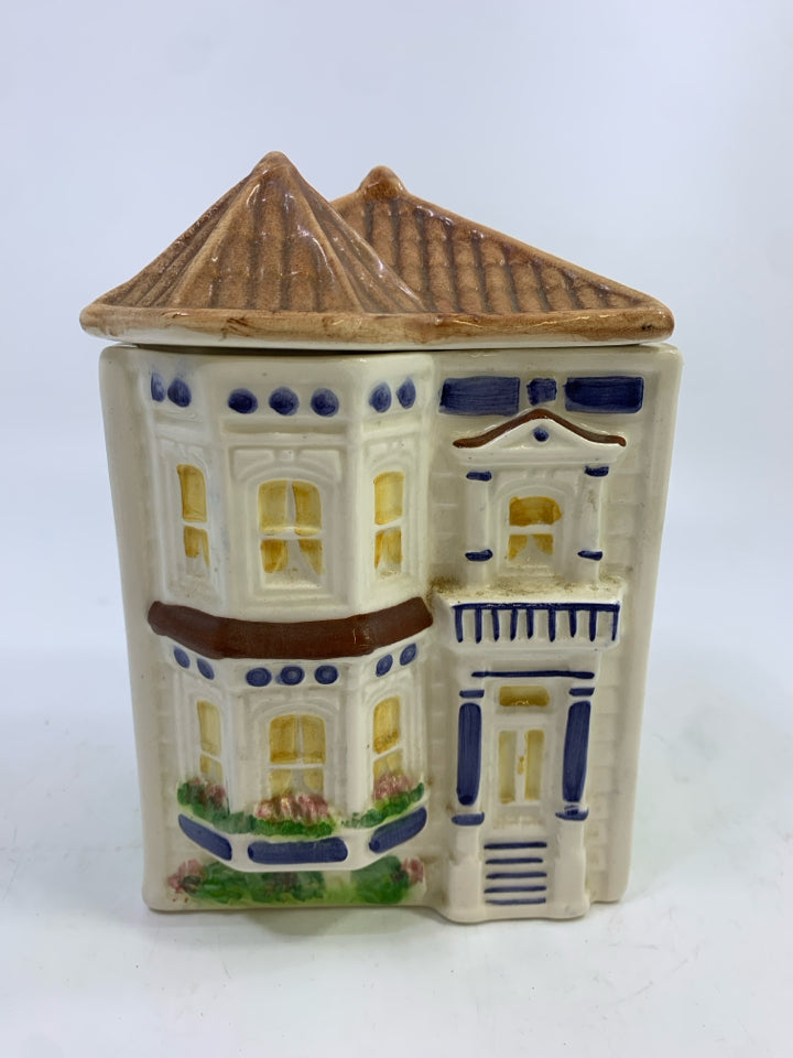 VTG AVON TOWNHOUSE CANISTER.