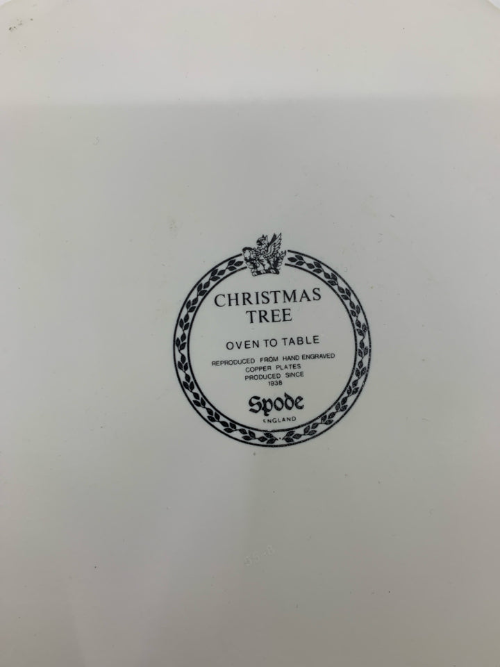 CHRISTMAS TREE TART/QUICHE PLATE.