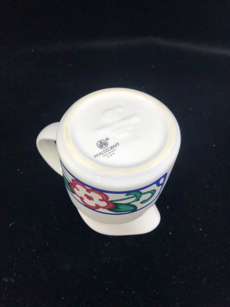 PFALTZGRAFF RED FLORAL CREAMER.