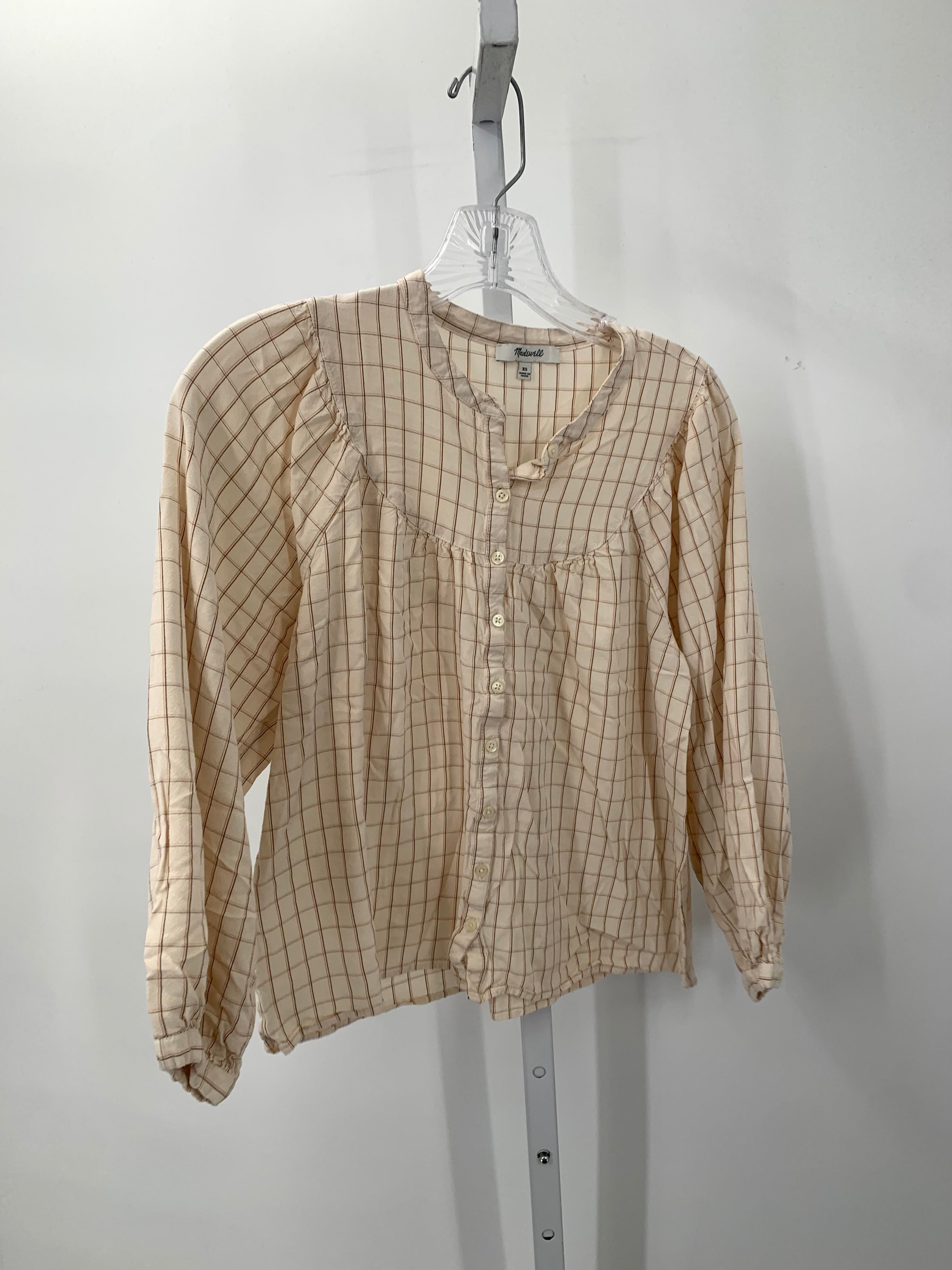 Madewell Size X Small Misses 3/4 Sleeve Shirt