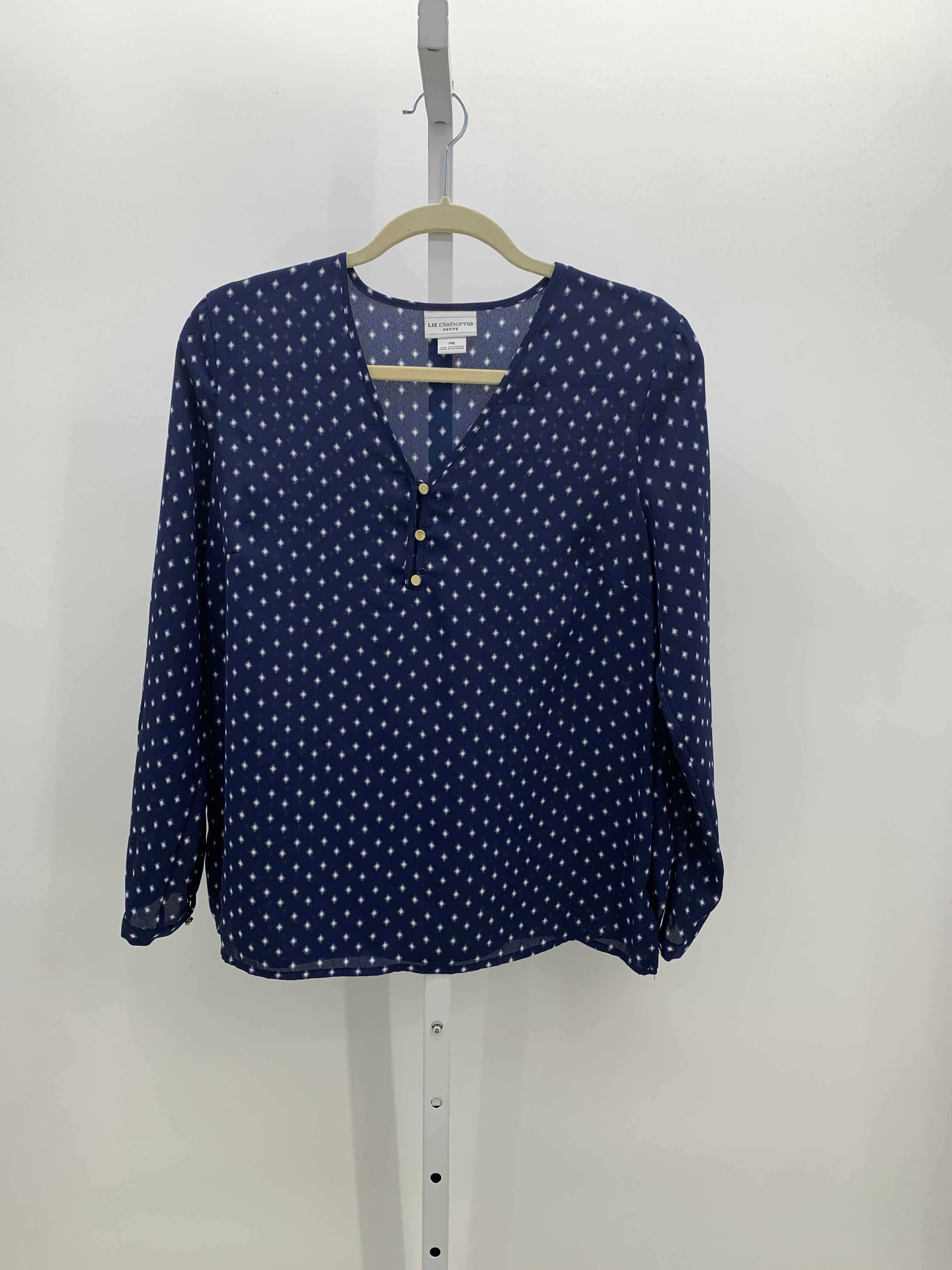 Liz Claiborne Size Medium Petite Petite Long Sleeve Shirt