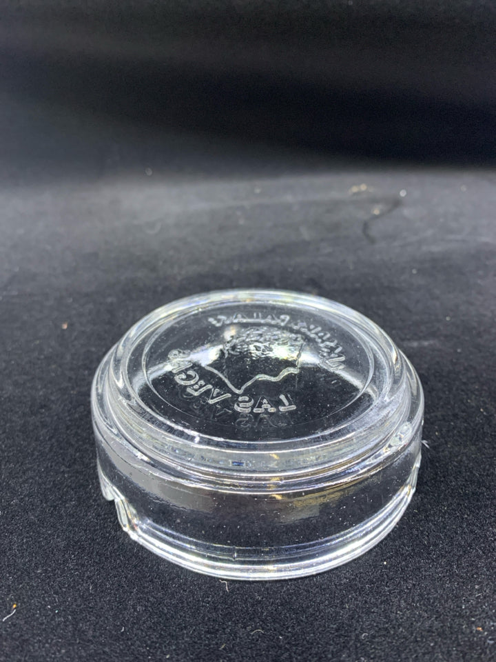 VTG CAESARS PALACE CLEAR GLASS ASHTRAY.