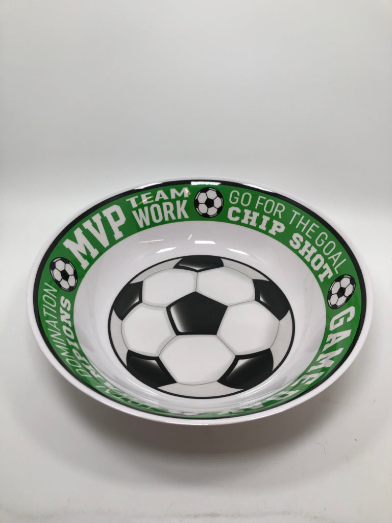 MELAMINE SOCCER CHIP BOWL.