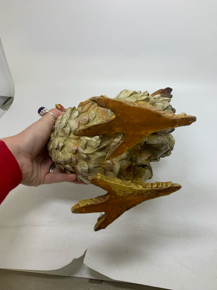 RESIN TEXTURED STANDING CHICKEN.