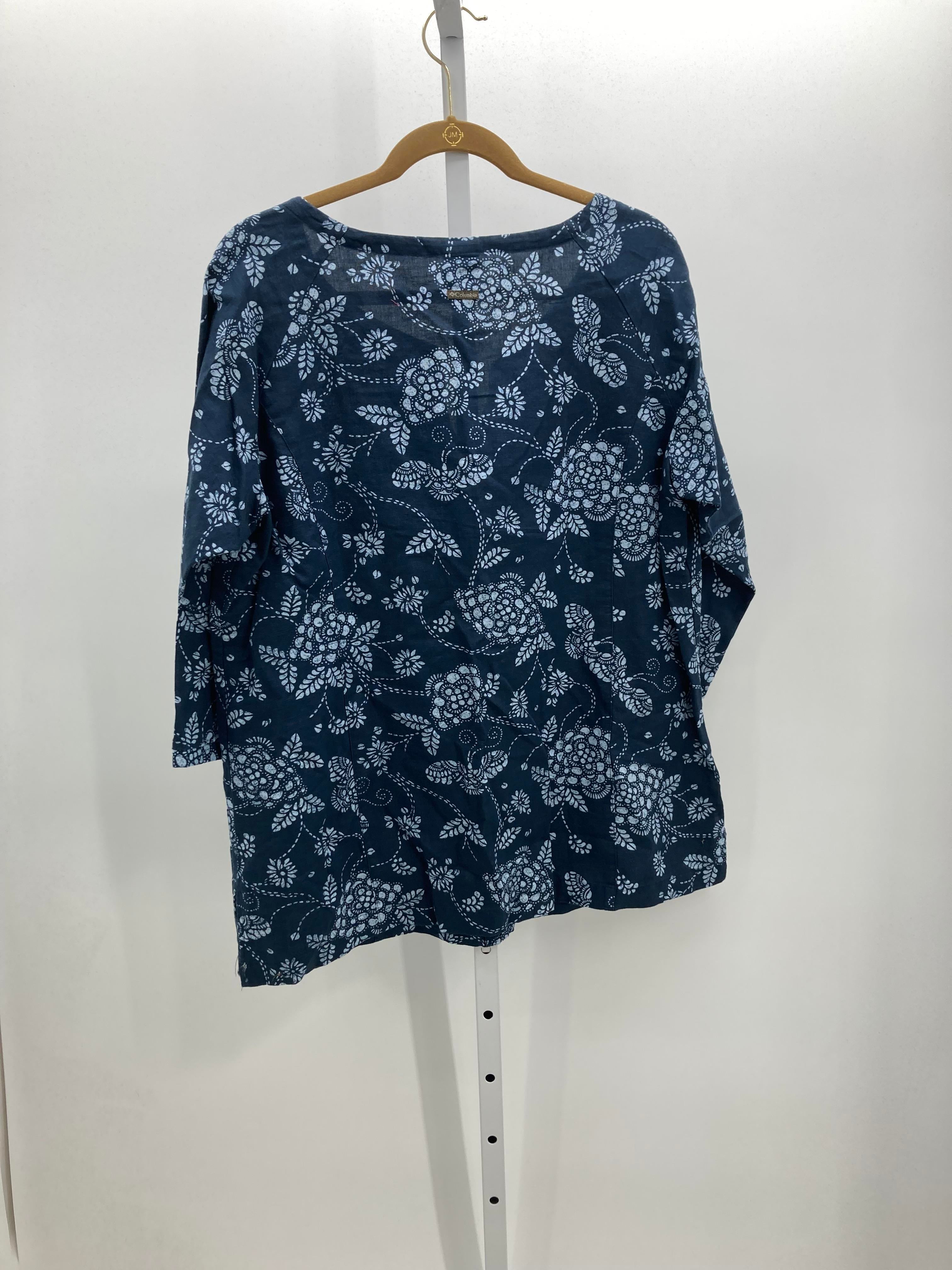 Columbia Size Extra Large Misses 3/4 Sleeve Shirt