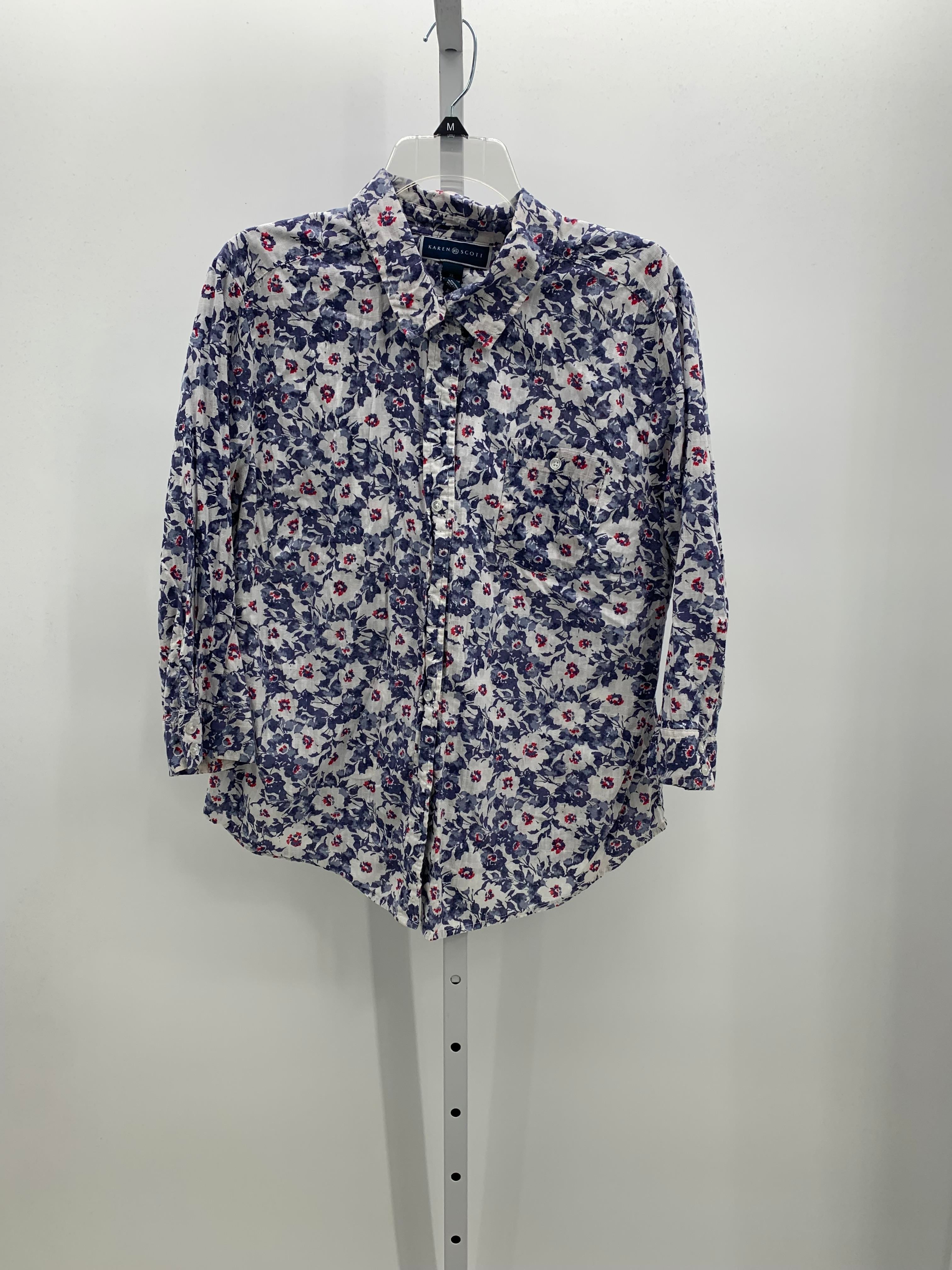 Karen Scott Size Extra Large Misses 3/4 Sleeve Shirt