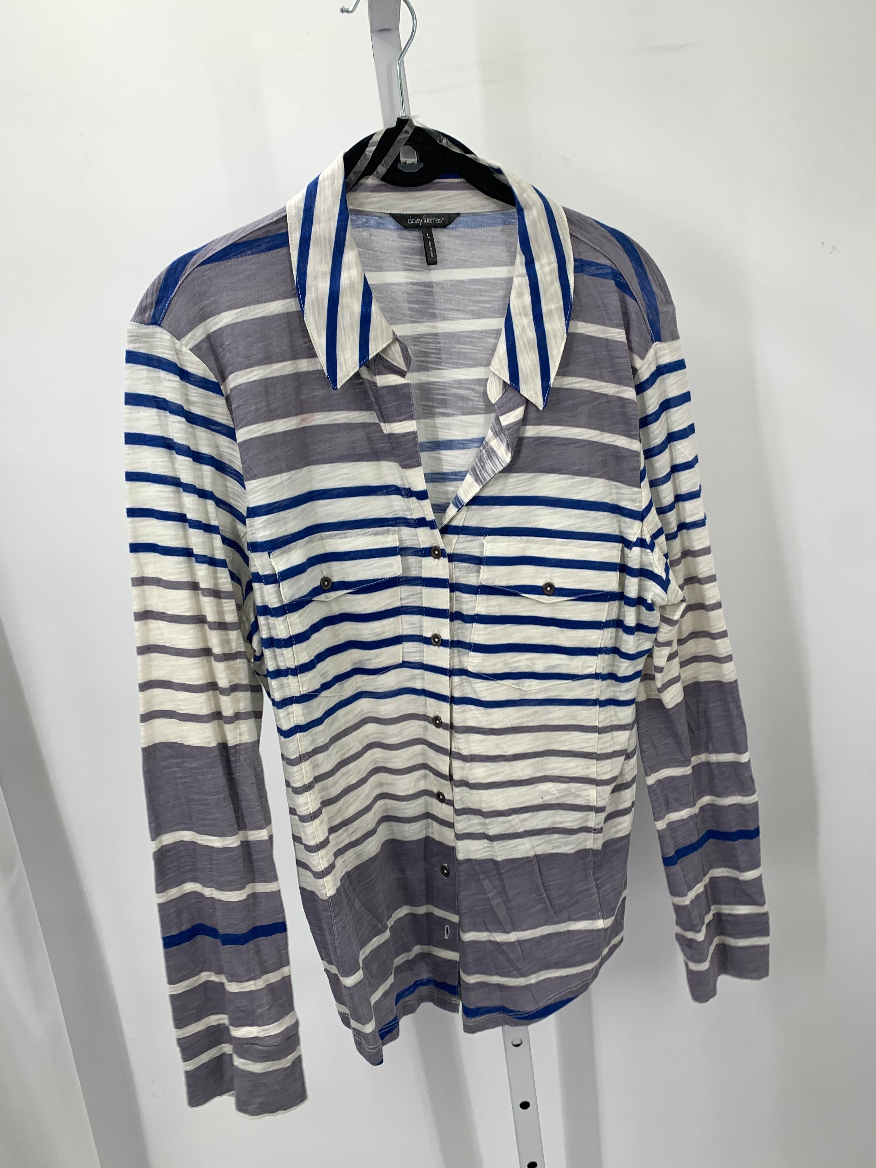 Daisy Fuentes Size Large Misses Long Sleeve Shirt