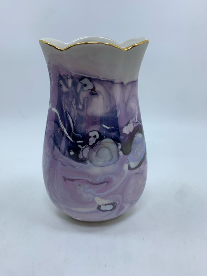BLUE MARBLE VASE.