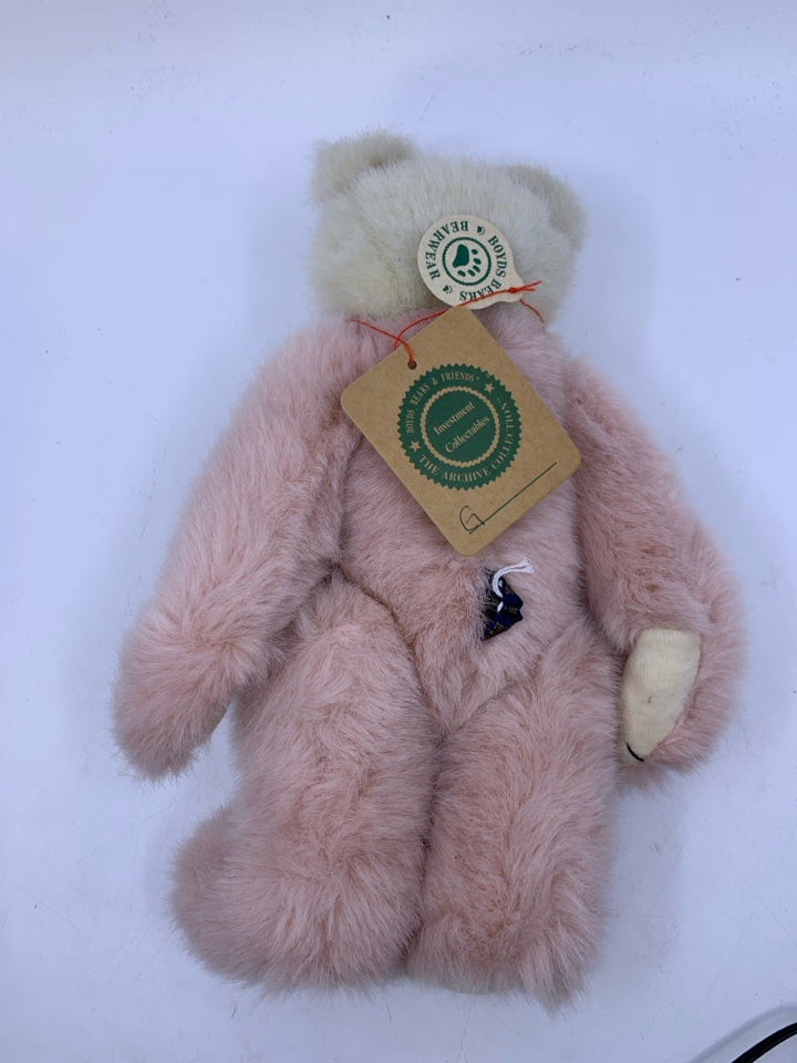 PINK BODY W/ HEART BUTTONS BOYDS BEAR.
