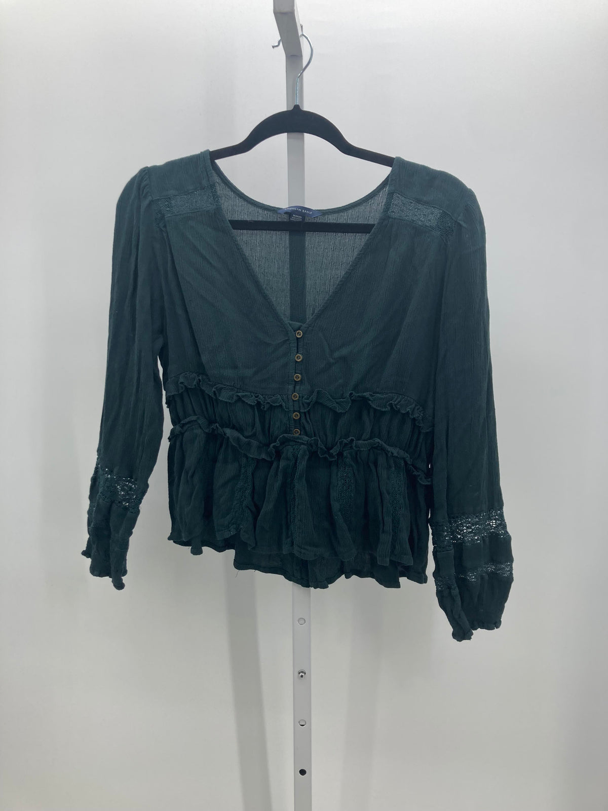 American Eagle Size Medium Juniors Long Sleeve Shirt