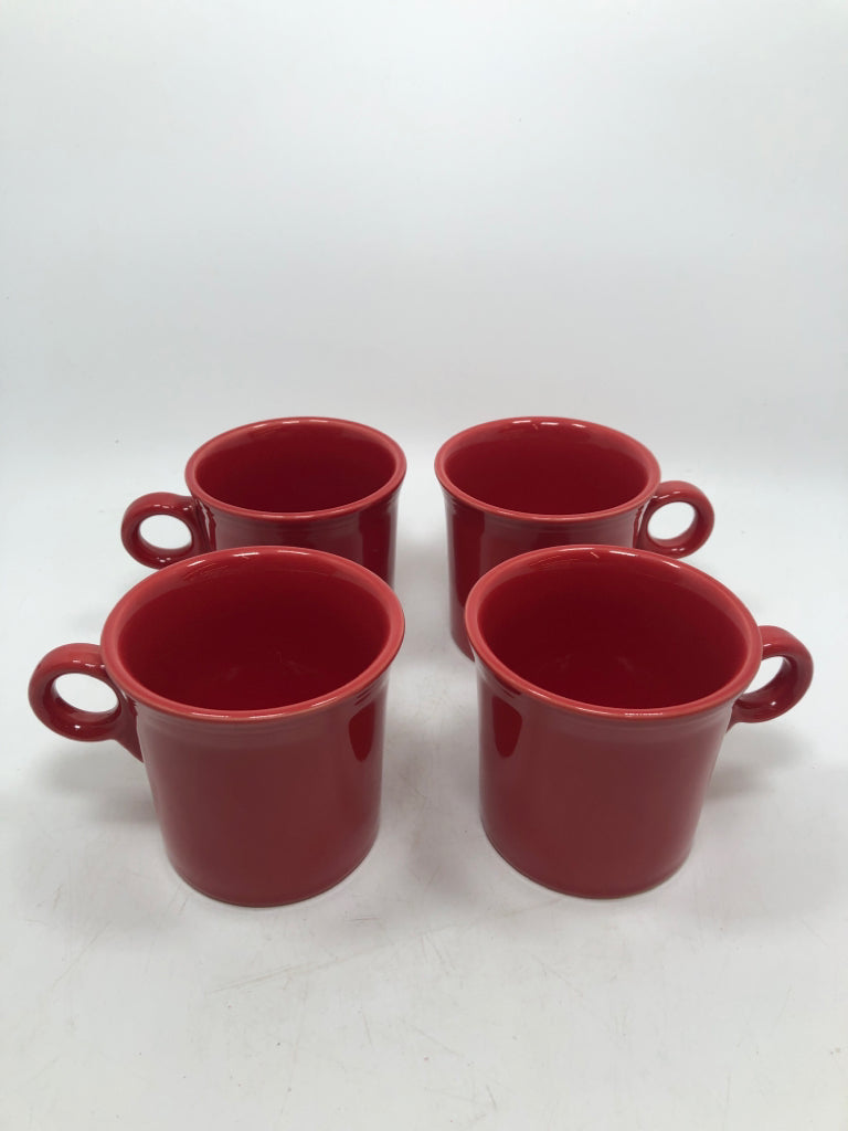 4 SMALL HANDLED MUGS.