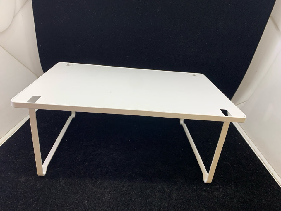 WHITE COMPUTER LAP TABLE.