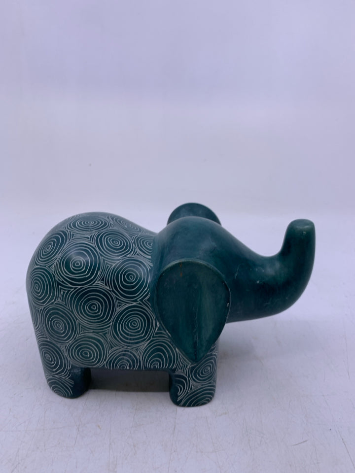 HEAVY ELEPHANT W/ WHITE CIRCLES.