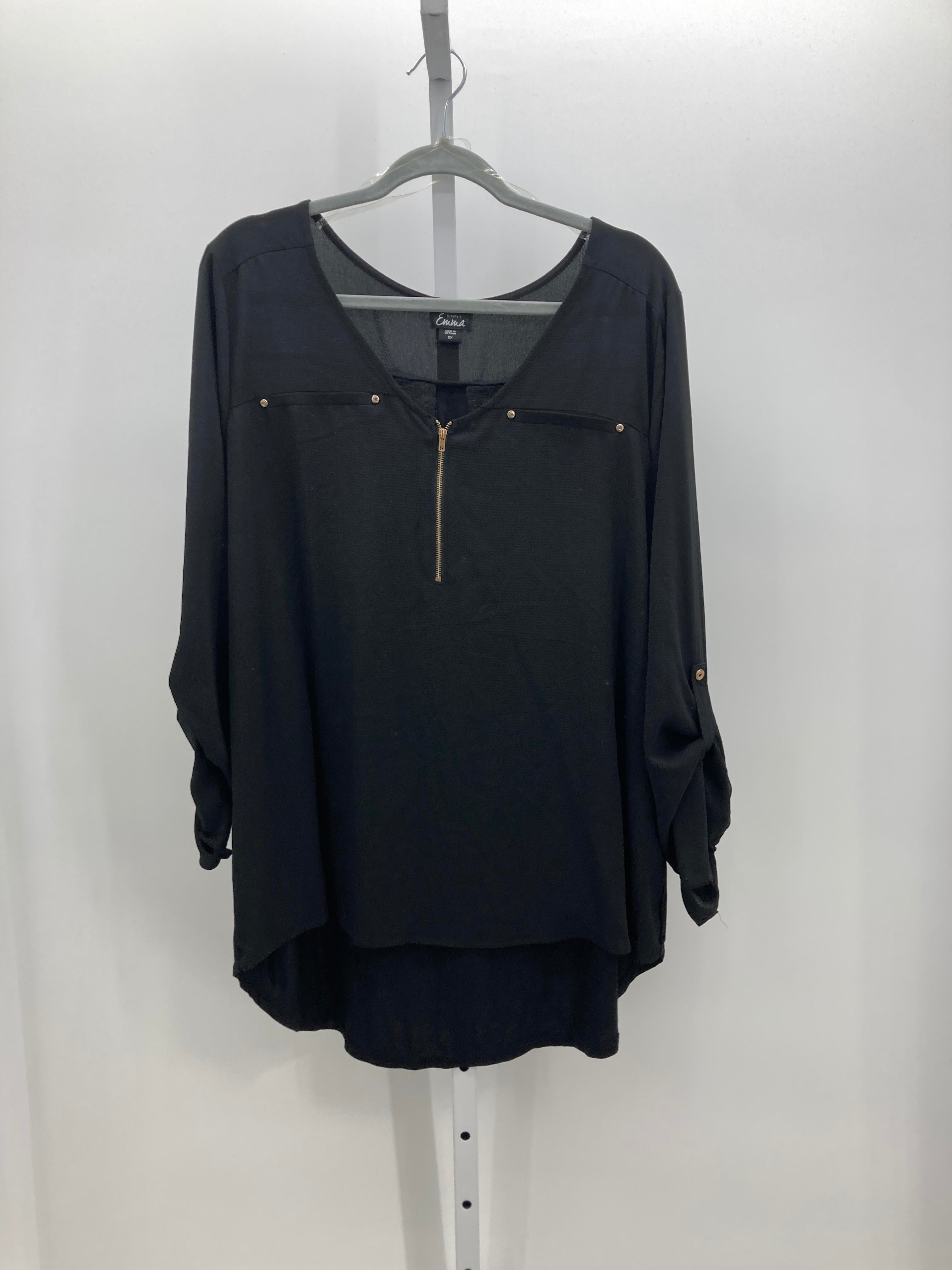 Simply Emma Size 2X Womens Long Sleeve Shirt